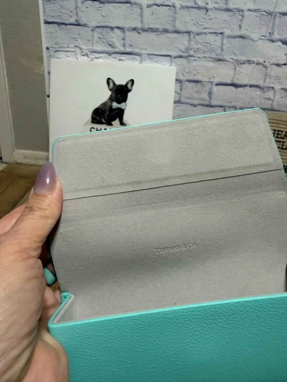 Authentic Tiffany & Co. Sunglass Case Softcase Triangular Glasses Case